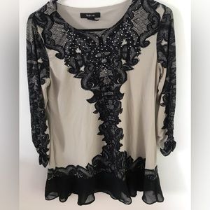 Style & Co women’s Black and cream tunic XS